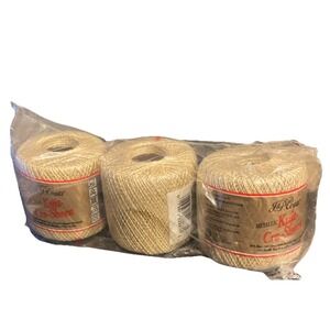 3 PC JP COATS METALLIC KNIT CRO-SHEEN GOLD/GOLD SIZE 10 100 YD x 3 = 300 YARDS